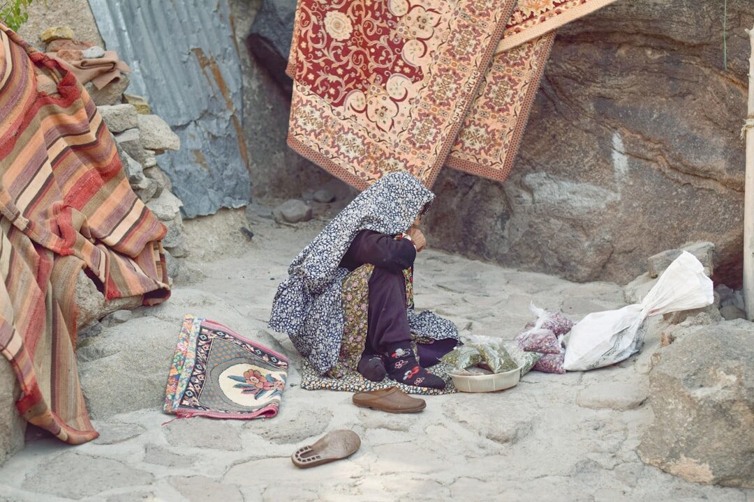 woman weaving traditional crafts