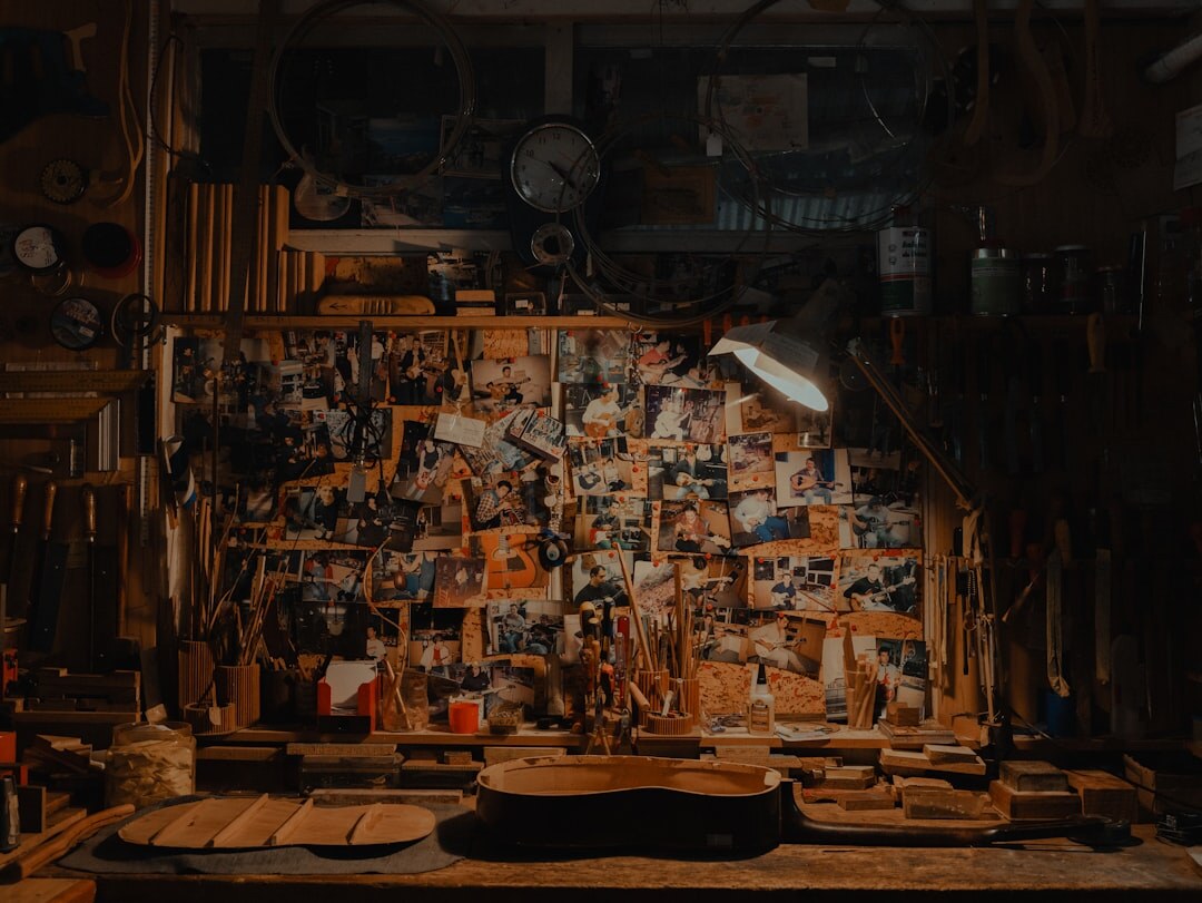 Portrait of a Danish carpenter working in his wood workshop